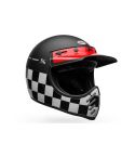 CASCO BELL MOTO 3 FASTHOUSE CHECKERS NEGRO MATE/BLANCO BRILLANTE