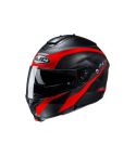 CASCO HJC C91 TALY NEGRO MATE/ROJO