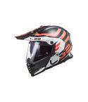 CASCO LS2 MX436 PIONEER EVO ADVENTURER NEGRO BRILLANTE/BLANCO