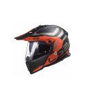 CASCO LS2 MX436 PIONEER EVO ADVENTURER NEGRO MATE/NARANJA NEÓN