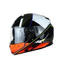 CASCO LS2 320 STREAM RUMBLE NEGRO BRILLANTE/NARANJA NEÓN