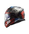 CASCO LS2 800 STORM SPRINTER NEGRO BRILLANTE/ROJO/TITANIO