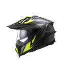 CASCO LS2 MX-701 EXPLORER FOCUS TITANIO MATE/AMARILLO NEON