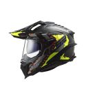 CASCO LS2 MX-701 EXPLORER CARBON EXTEND NEGRO MATE/AMARILLO NEON