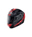 CASCO X-LITE X-903 ULTRA CARBON GRAND TOUR NEGRO BRILLANTE/ROJO