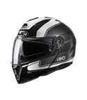 CASCO HJC I90 WASCO NEGRO BRILLANTE/BLANCO