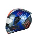 CASCO SPARTAN STINGER FRACTURE AZUL/NARANJA