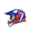 CASCO LS2 MX436 PIONEER TROPHY AZUL /NARANJA NEON