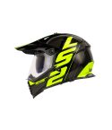 CASCO LS2 MX436 PIONEER TROPHY NEGRO BRILLANTE/AMARILLO NEON