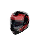 CASCO NOLAN N80-8 METEOR NEGRO BRILLANTE/ROJO