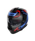 CASCO NOLAN N80-8 ALLY NEGRO BRILLANTE/ROJO/AZUL