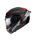 CASCO MT FF FF104 PRO MASTER NEGRO/ROJO/FLUORESCENTE/MATE