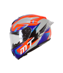 CASCO MT FF FF104 PRO FUGAZ ROJO/AZUL/PERLA/BRILLANTE