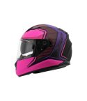 CASCO LS2 320 STREAM FLAUX SV NEGRO MATE/FUCSIA NEÓN