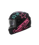 CASCO LS2 320 STREAM NEON SV NEGRO MATE/TURQUESA/FUCSIA NEÓN