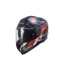 CASCO LS2 327 CHALLENGER GRID CARBON AZUL/ROJO/BLANCO