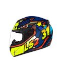 CASCO LS2 352 KHAN AZUL/AMARILLO NEÓN