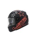 CASCO LS2 320 STREAM NEON SV NEGRO BRILLLANTE/ROJO/GRIS