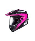 CASCO HJC DS X1 AWING NEGRO MATE/FUCSIA