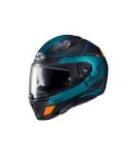 CASCO HJC I70 KARON NEGRO MATE/VERDE/NARANJA