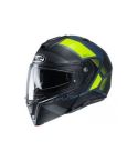 CASCO HJC I90 HOLLEN NEGRO MATE/VERDE NEÓN