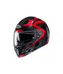 CASCO HJC I70 ASTO NEGRO BRILLANTE/ROJO