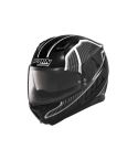 CASCO NOLAN N87 HARP N-COM NEGRO BRILLANTE/BLANCO