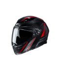 CASCO HJC F70 CARBON ESTON NEGRO/ROJO