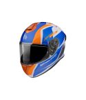 CASCO MT TARGO PRO SOUND NARANJA PERLA /AZUL/BLANCO