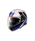 CASCO NOLAN N100-5 HILLTOP N-COM BLANCO/NEGRO/AZUL