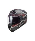 CASCO LS2 327 CHALLENGER CARBON KONIC NEGRO MATE/ROJO