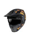 CASCO MT STREETFIGHTER SV SKULL 2020 GRIS MATE/NARANJA