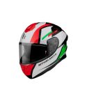 CASCO MT TARGO PRO SOUND BLANCO/VERDE/ROJO NEÓN