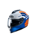 CASCO HJC C70 CURVES AZUL/NARANJA NEÓN