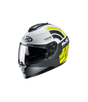 CASCO HJC C70 CURVES NEGRO MATE/AMARILLO NEÓN