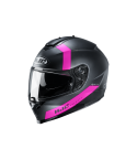 CASCO HJC C70 EURA NEGRO MATE/FUCSIA NEÓN