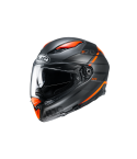 CASCO HJC F70 TINO NEGRO MATE/NARANJA NEÓN