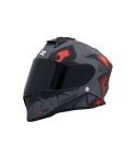 CASCO X-SPORTS V151 SWAMP GRIS/ROJO MATE