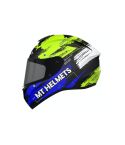 CASCO MT TARGO ZYFRA AZUL/AMARILLO NEÓN