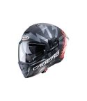 CASCO CABERG DRIFT EVO STORM NEGRO MATE/ROJO/NARANJA NEÓN