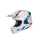 CASCO HJC I50 ERASED BLANCO MATE/AZUL/NARANJA NEÓN