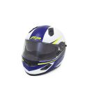 CASCO FP RACECRAFT 856 BLANCO/AMARILLO NEÓN/AZUL