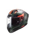 CASCO LS2 805 THUNDER CHASE CARBON VERDE MATE/NARANJA NEÓN