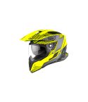 CASCO AIROH COMMANDER BOOTS SV AMARILLO NEÓN MATE/GRIS