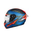 CASCO MT RAPIDE PRO MASTER GRIS MATE/AZUL/ROJO NEÓN