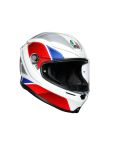 CASCO AGV K6 HYPHEN BLANCO/ROJO/AZUL/GRIS BRILLANTE