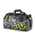 MALETA DRY BAG GIVI EA115CM 40 LTS GRIS CAMO/AMARILLO NEÓN