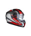 CASCO MT ATOM SV HYBRID ROJO/GRIS/NEGRO MATE