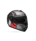 CASCO BELL SRT HART LUCK SKULL GRIS MATE BLANCO/ROJO BRILLANTE