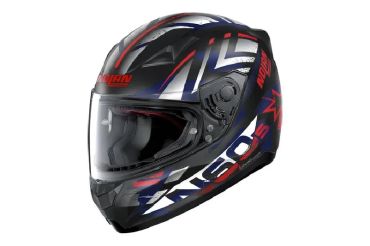 CASCO NOLAN N60-5 SECUTOR NEGRO MATE/AZUL/ROJO